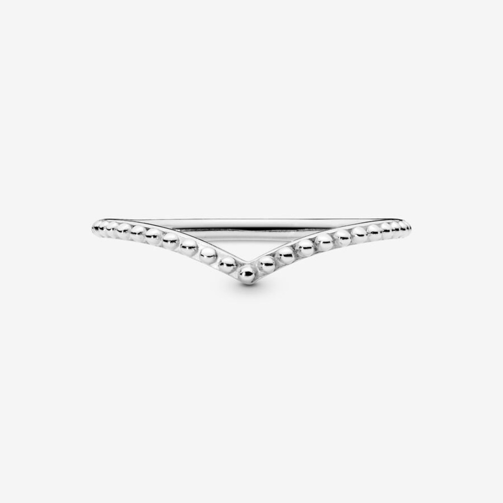 Beaded Wishbone Ring - Picture 2 of 5
